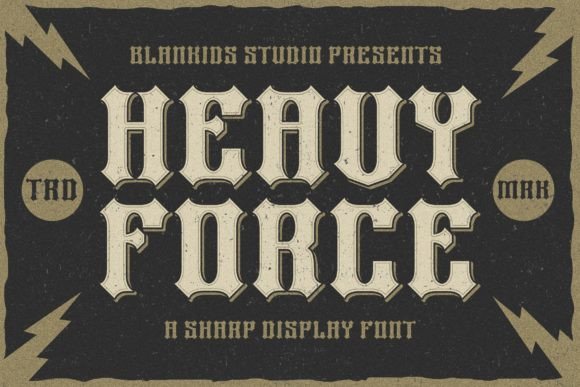 Heavy Force: A Bold Typeface for Impactful Design