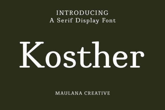 Why Kosther Is the Serif Font You’ve Been Overlooking